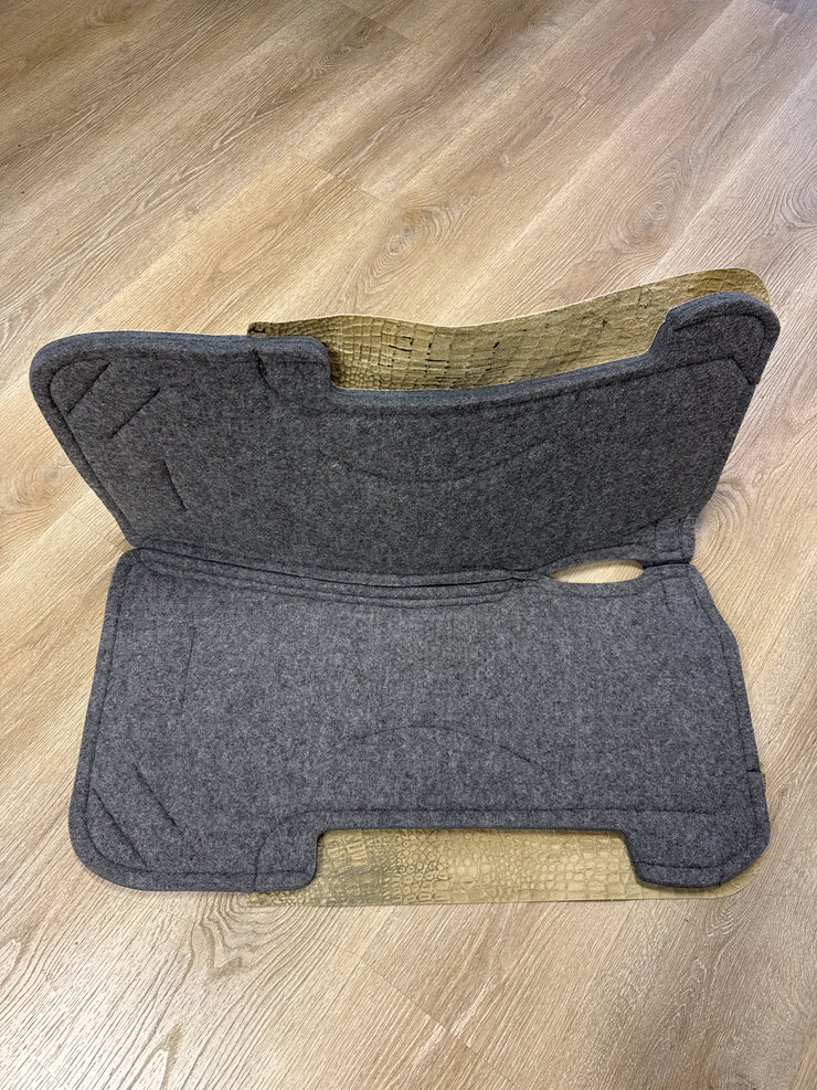 *NEW LEGEND ELITE NAVY FLORAL 3/4" Thick x 32" LONG w/ GREEN CROC LEATHERS