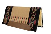 Aim High Straightback Woven Saddle Pad: tan, black, and pink with arrow and diamond pattern