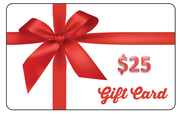 $25 Gift card with Impact Gel logo and red bow