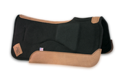 Set-Back Saddle Pad- black with brown leather