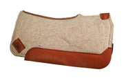 Contour tan saddle pad with red dove leather