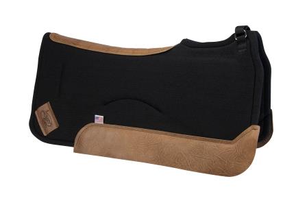 Wither Relief Saddle Pad- black with brown leather