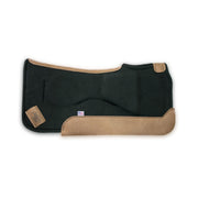 Set-Back Saddle Pad- black with brown leather