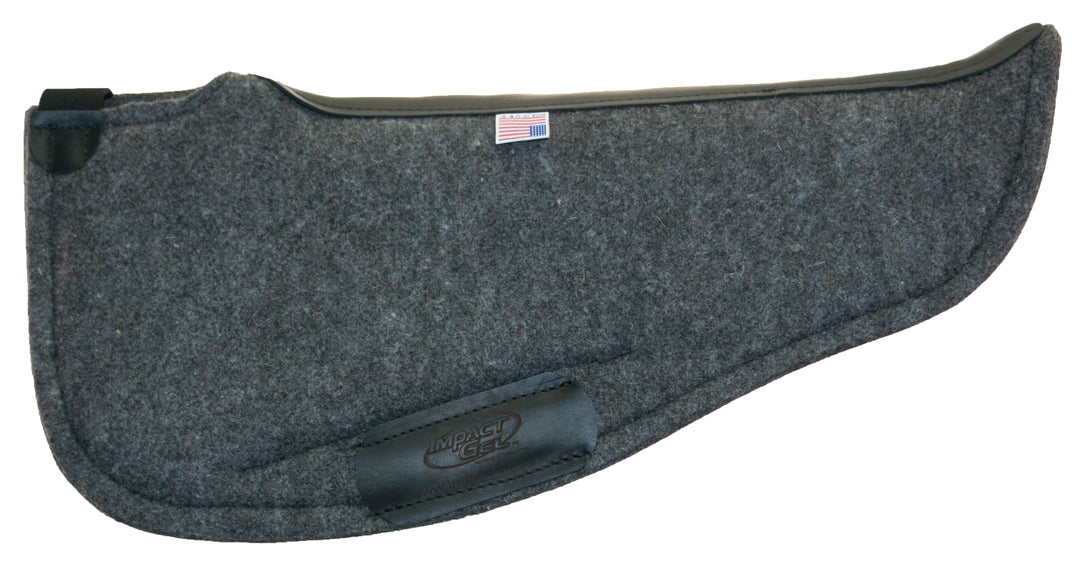 Tapis De Selle Anglais CHALLENGER - Contour Gel, Coton Matelassé, Bordeaux, 22x20 Pouces