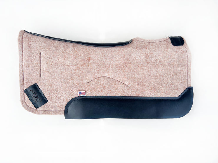 Contour Classic Saddle Pad- Tan w/ Black Wear Leather