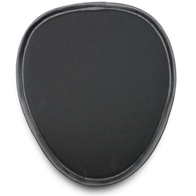 Mile Buster Motorcycle Seat Cushion- black, egg shaped, and mesh covered