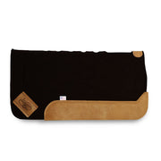 Black Straightback Saddle Pad with brown leather